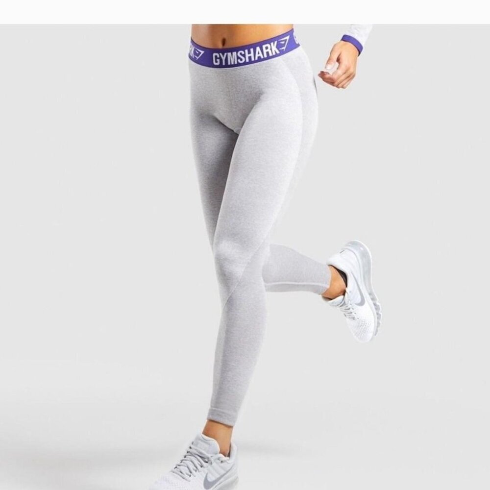 Gymshark Flex Legging V3 Dry Women (S)Compression Ankle Pants Logo Waist EUC
